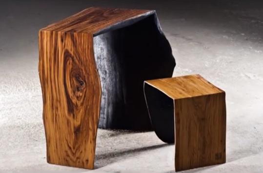 Mobilier din lemn brut