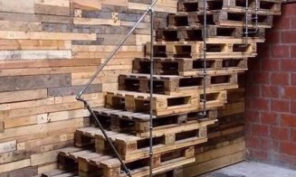 Scări din paleţi reciclaţi